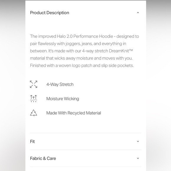 Vuori Halo Performance Hoodie 2.0, Size M. - Picture 8 of 8